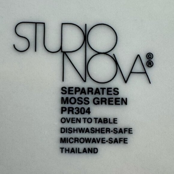 LOT of 2 Studio Nova Separates Moss Green Large Rim Soup Bowl PR304 - Picture 12 of 16